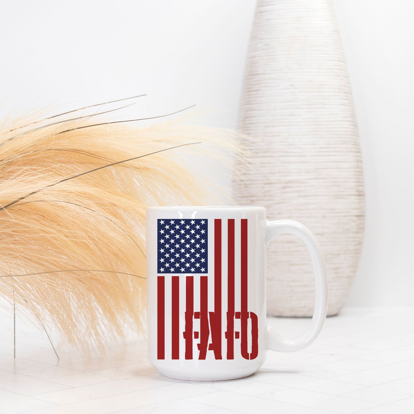 Mug - "FAFO American Flag" (Vertical RWB)