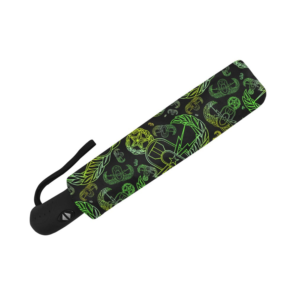 Umbrella - "EOD Mixed Badges" (Lemon Lime on Black)