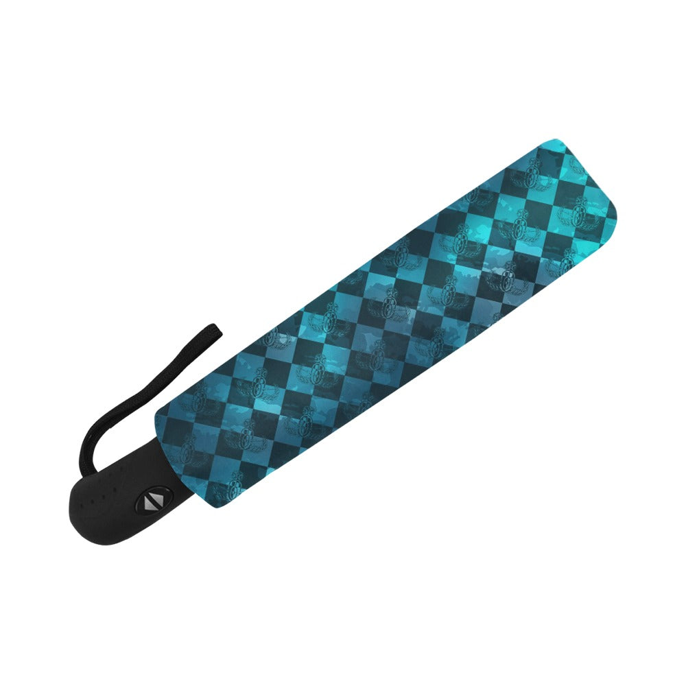 Umbrella - "EOD Buffoulage Checkered Flag" (Teal)
