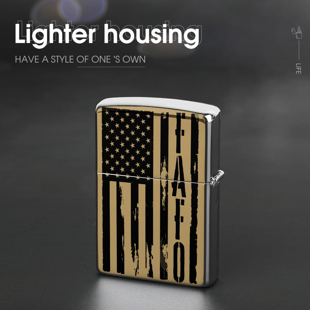Lighter Casing - "FAFO Vertical American Flag" (Desert)