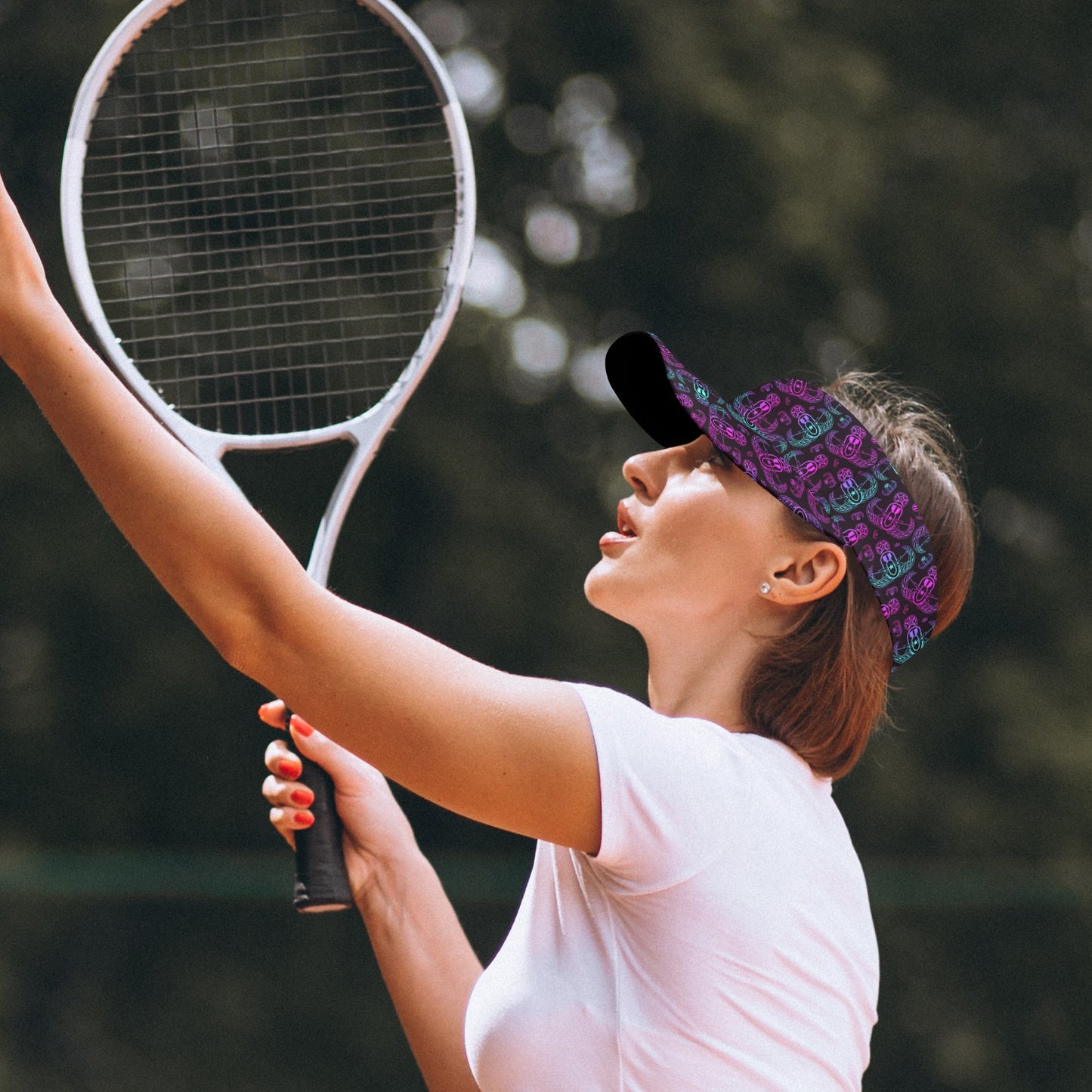 Sports Visor - "EOD BOMBre" (Pink/Turquoise/Purple)