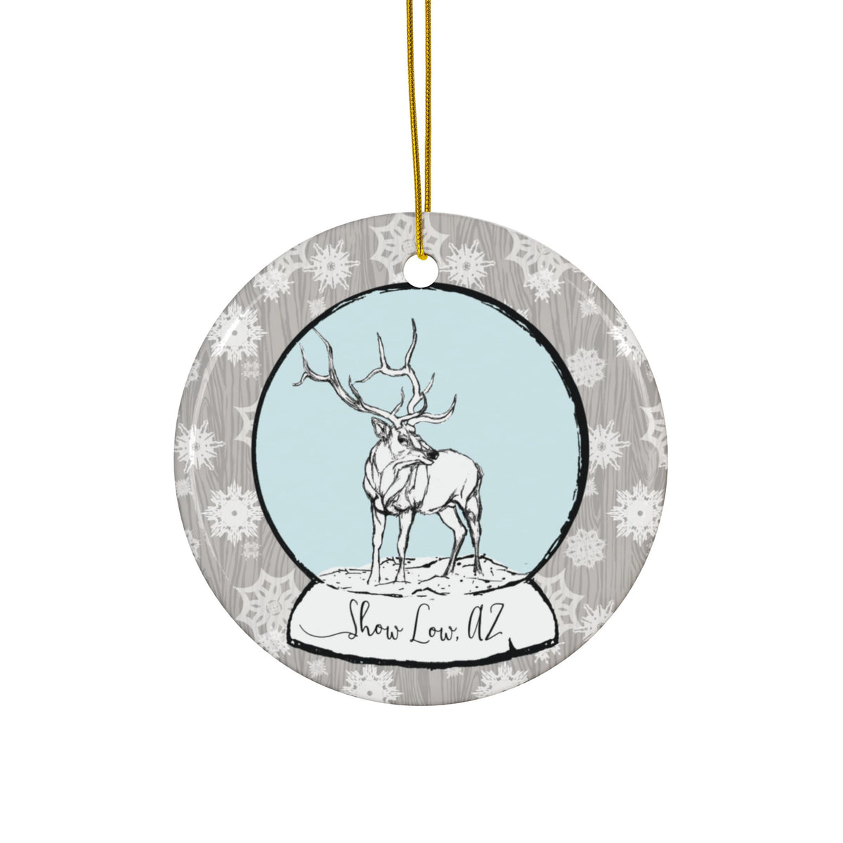 Ornament – "Snow Globe Elk" (Show Low, AZ)