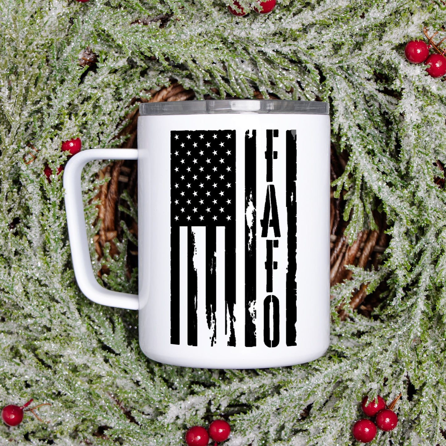 Travel Mug - "FAFO American Flag" (Vertical)