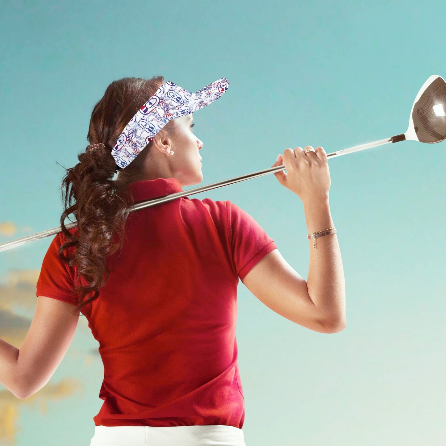 Sports Visor - "It's 5 o'clock Somewhere" (Red, White, & BOOM!)