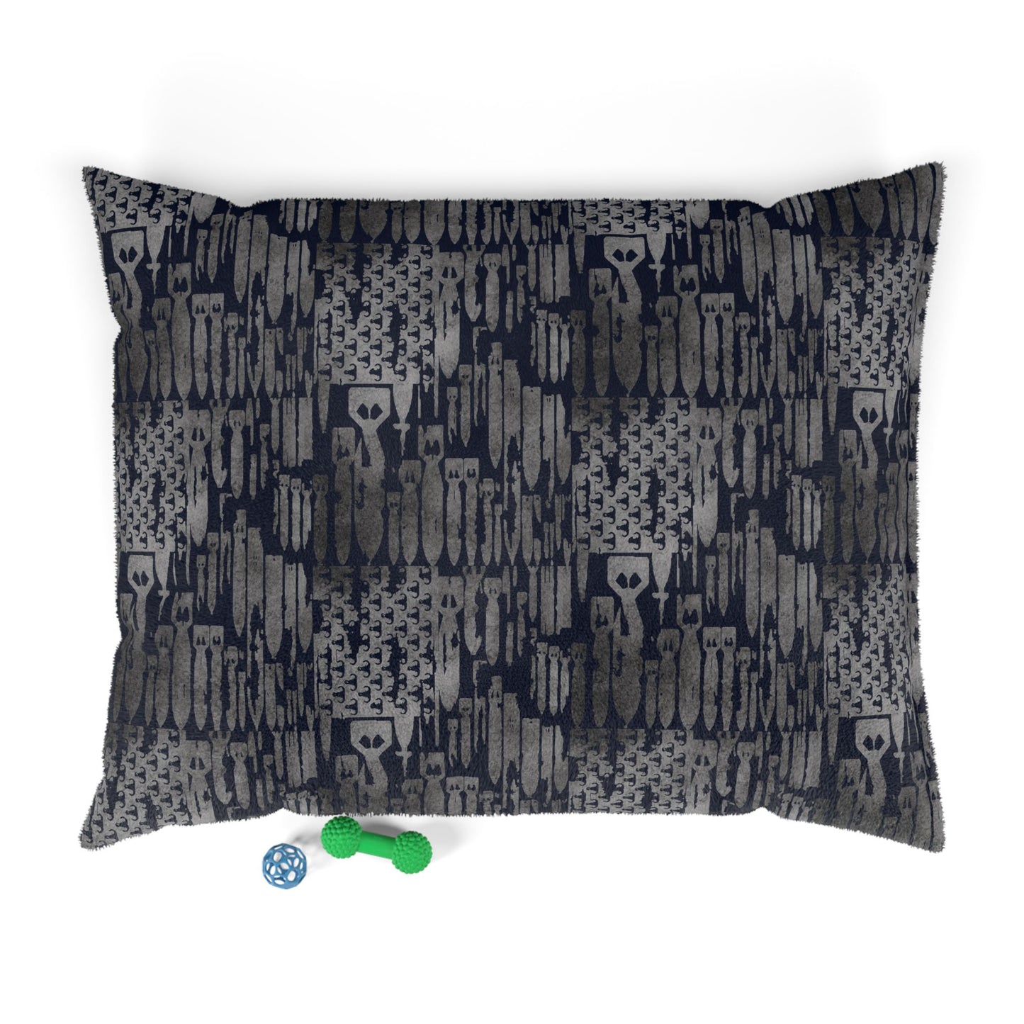 Pet Bed — "EOD Bomb Flag" (Grey on Blue)