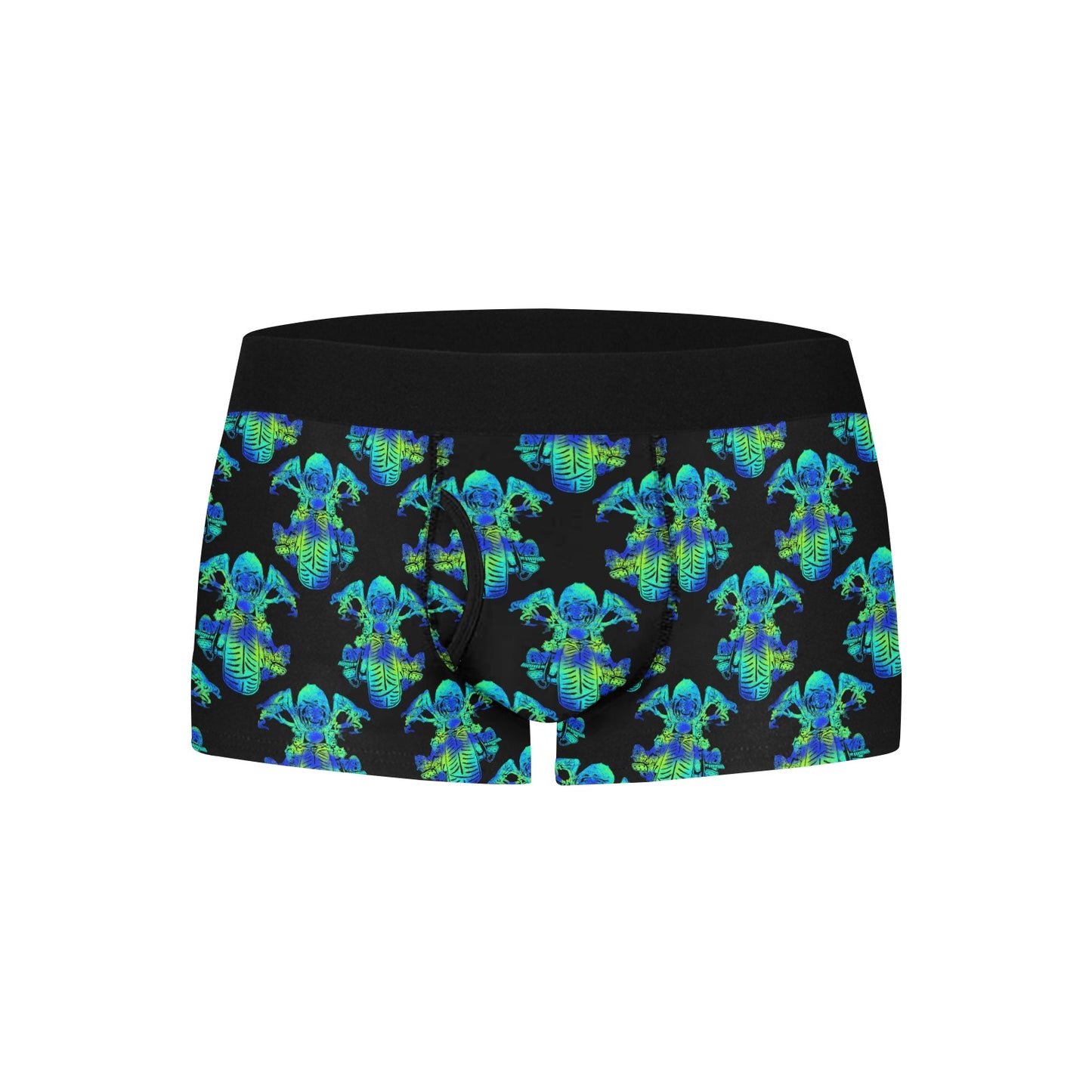 Men's Boxer Briefs with Fly - "Bomb Suit Biker" (Electric Blue)