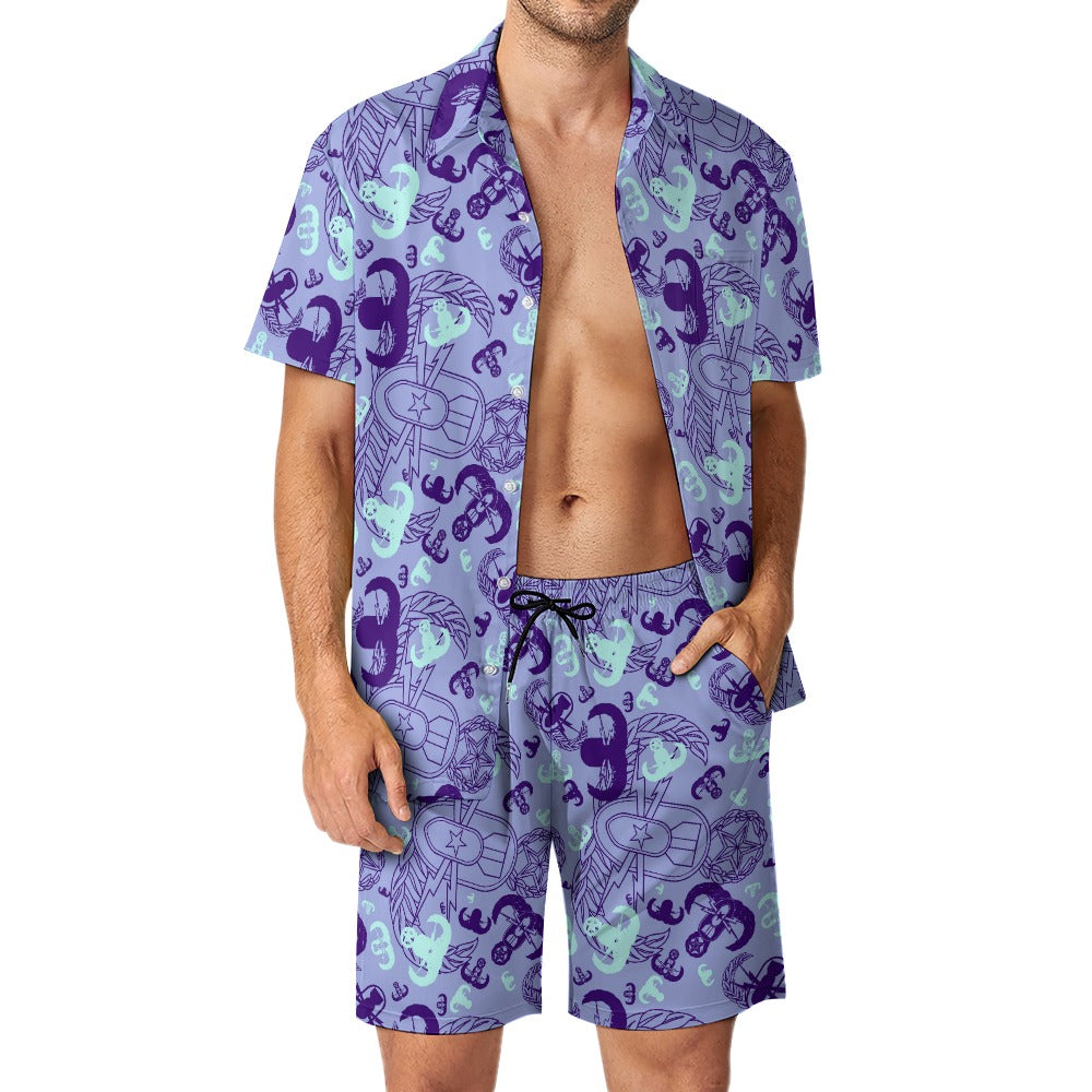 Leisure Beach Suit - "EOD Party" (Periwinkle)