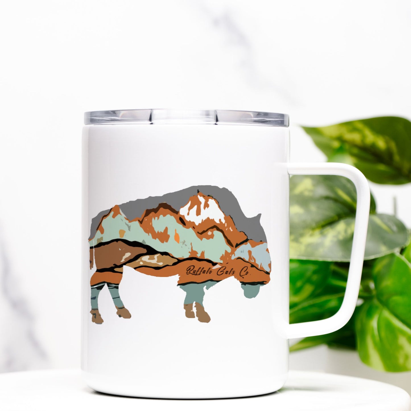 Travel Mug - "Mountain Buffalo"