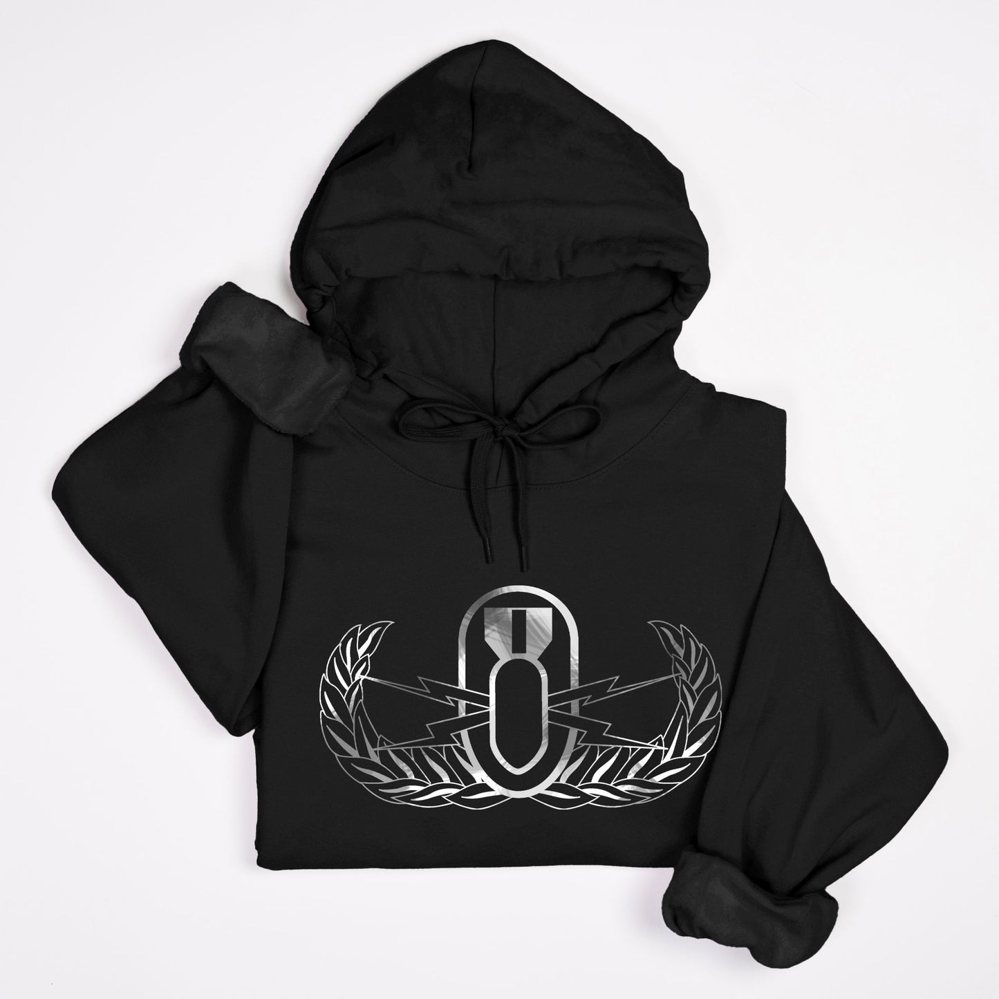 Hoodie - "It's 5 o'clock Somewhere" (EOD Basic Badge: BW) (Black)