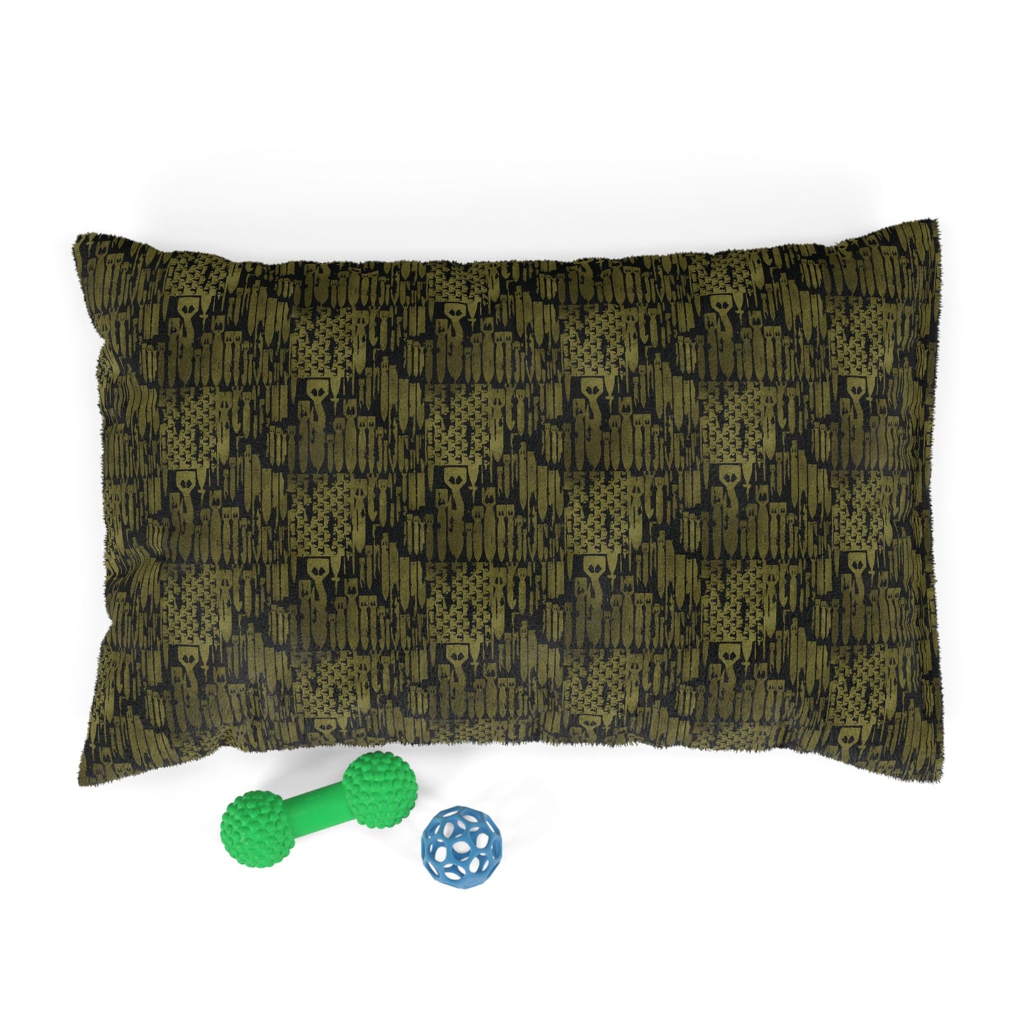 Pet Bed — "EOD Bomb Flag" (Olive on Black)