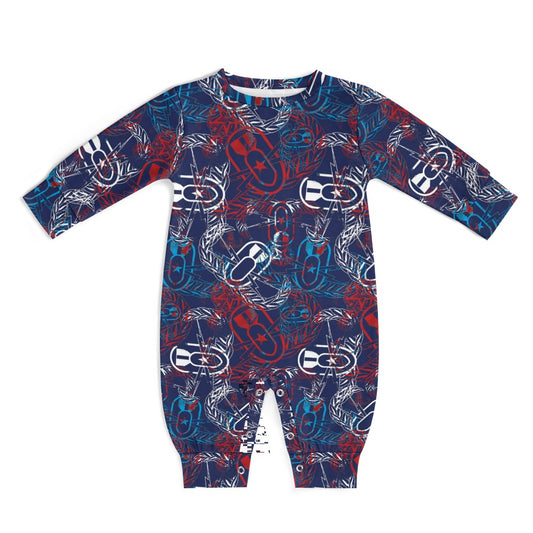 Baby Romper - "It's 5 o'clock Somewhere" (Red, White, & Blues)