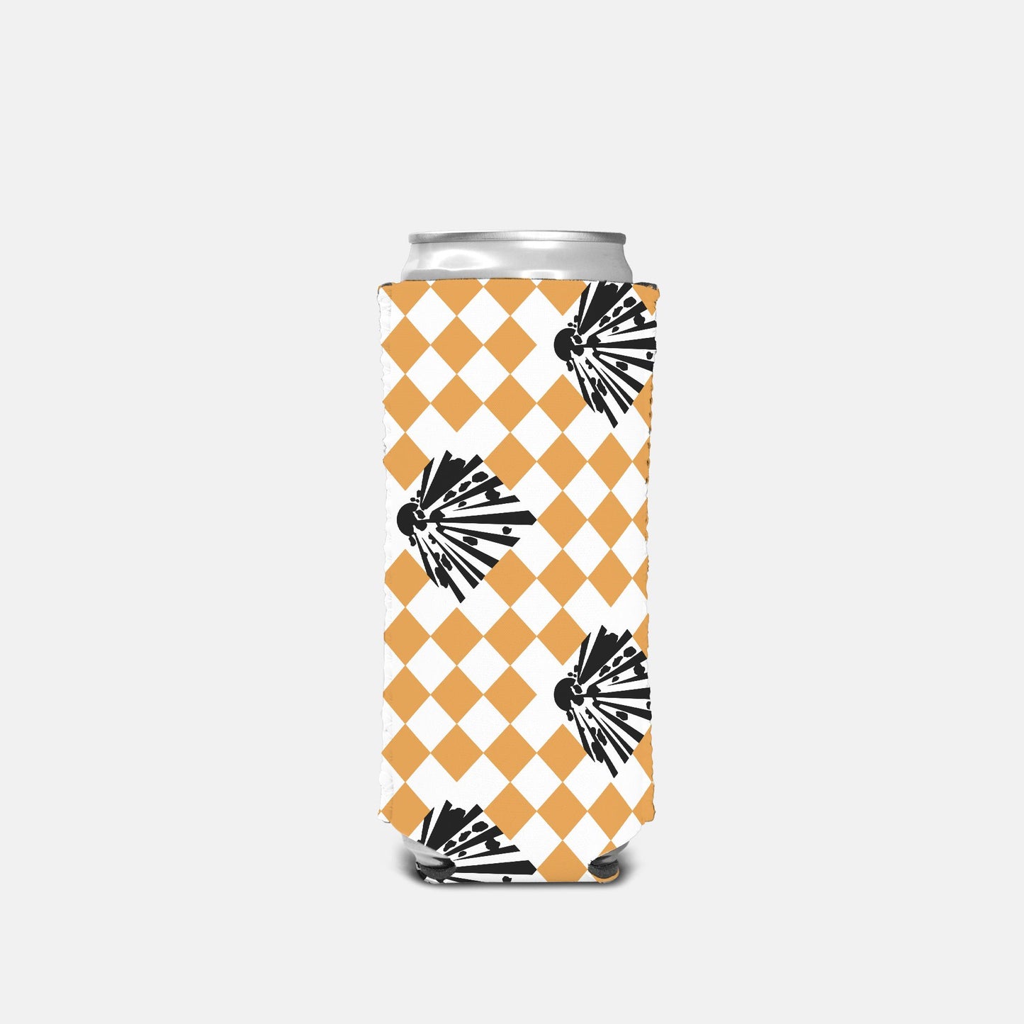 Print On Demand - Slim Can Cooler - "High Explosives Placard Harlequin"