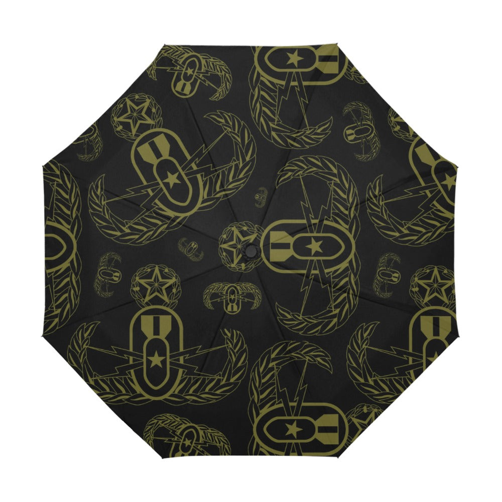 Umbrella - "EOD Badges X 3" (Olive on Black)