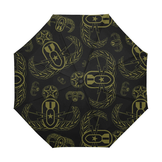 Umbrella - "EOD Badges X 3" (Olive on Black)