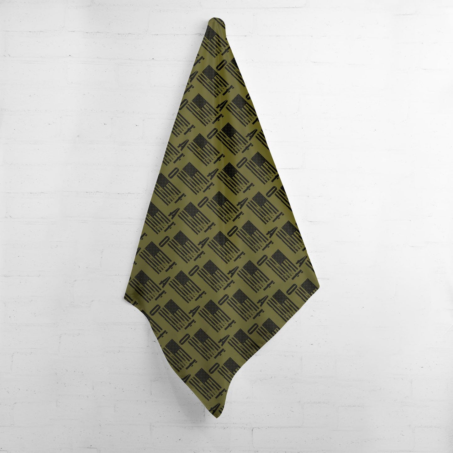Bandana - "FAFO American Flag" (Olive Green)