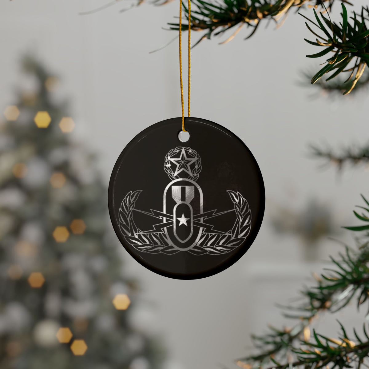 Ornament - "It's 5 o'clock Somewhere" (EOD Master Badge: BW)
