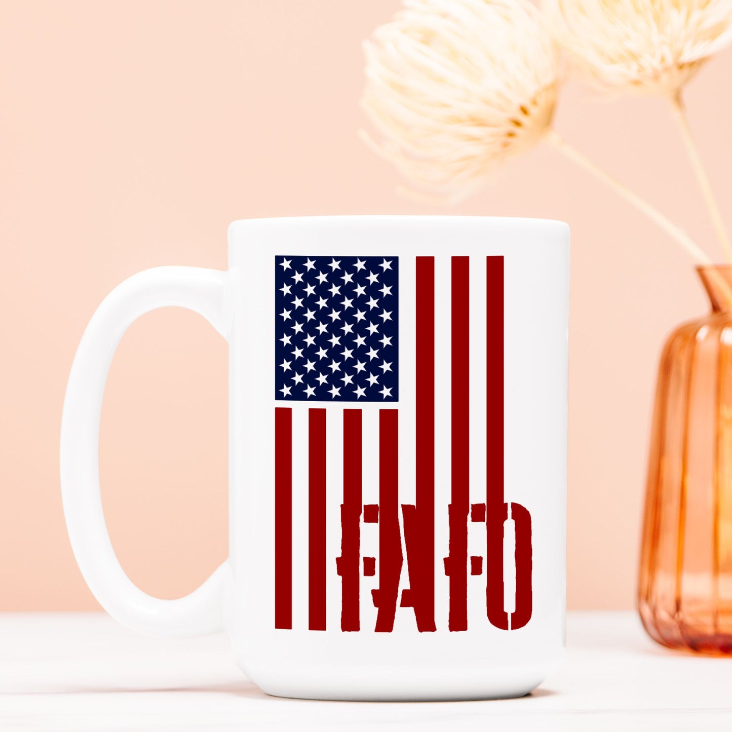 Mug - "FAFO American Flag" (Vertical RWB)