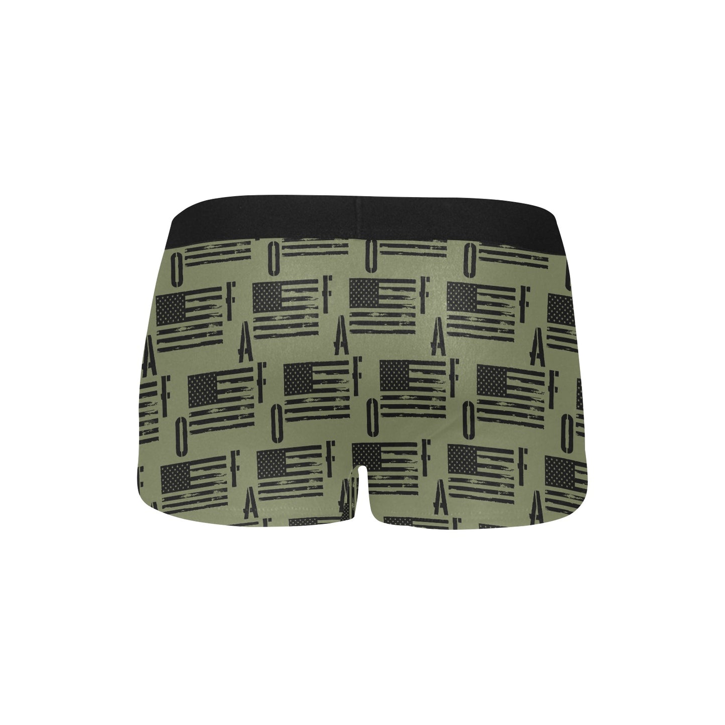 Men's Boxer Briefs with Fly - "FAFO American Flag" (Olive)