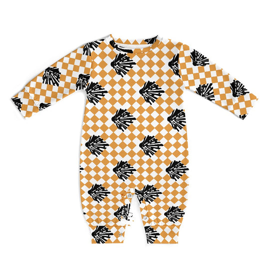 Baby Romper - "High Explosives Placard Harlequin"