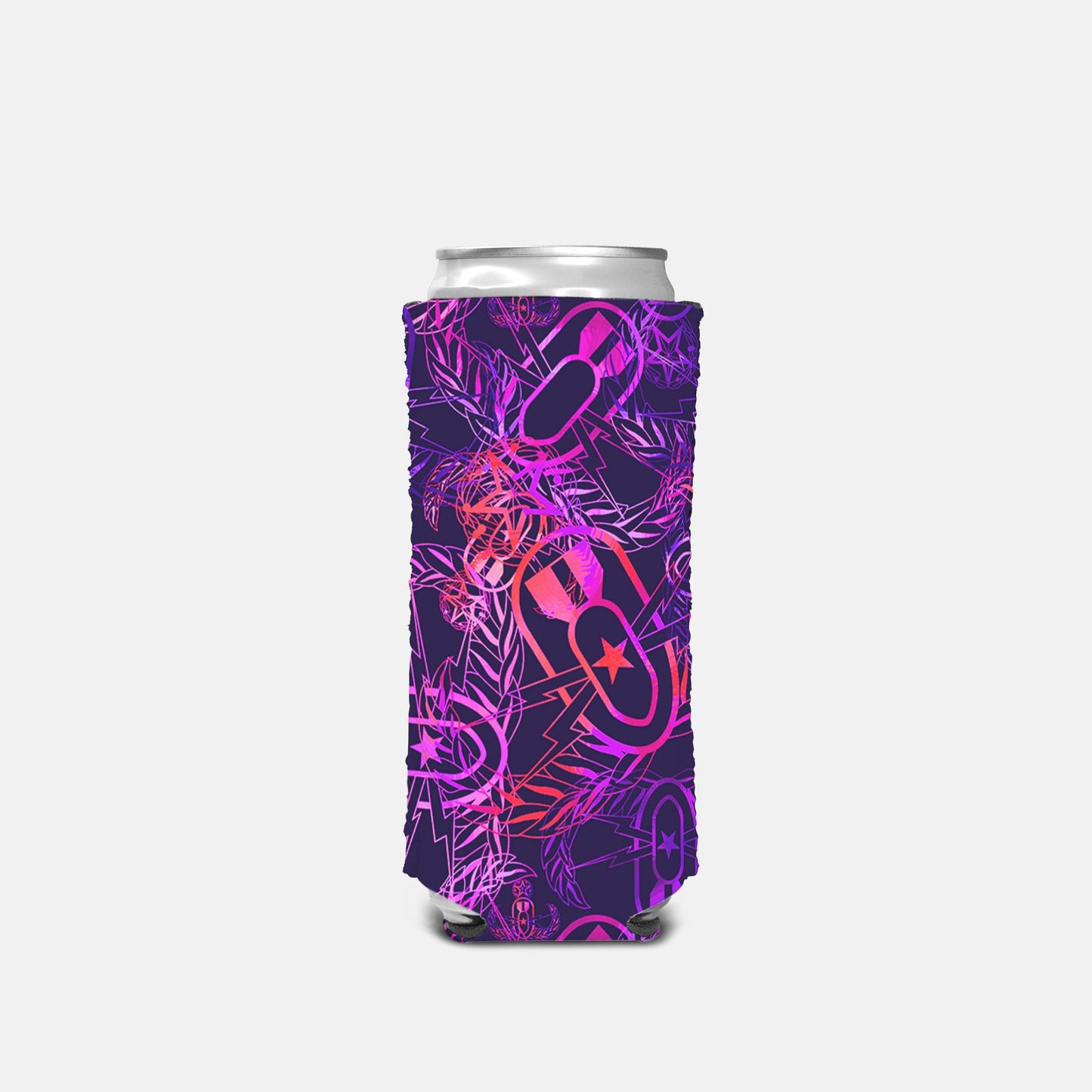 Print On Demand - Can Cooler (Slim) - "It's 5 o'clock Somewhere" (Orange on Purple)