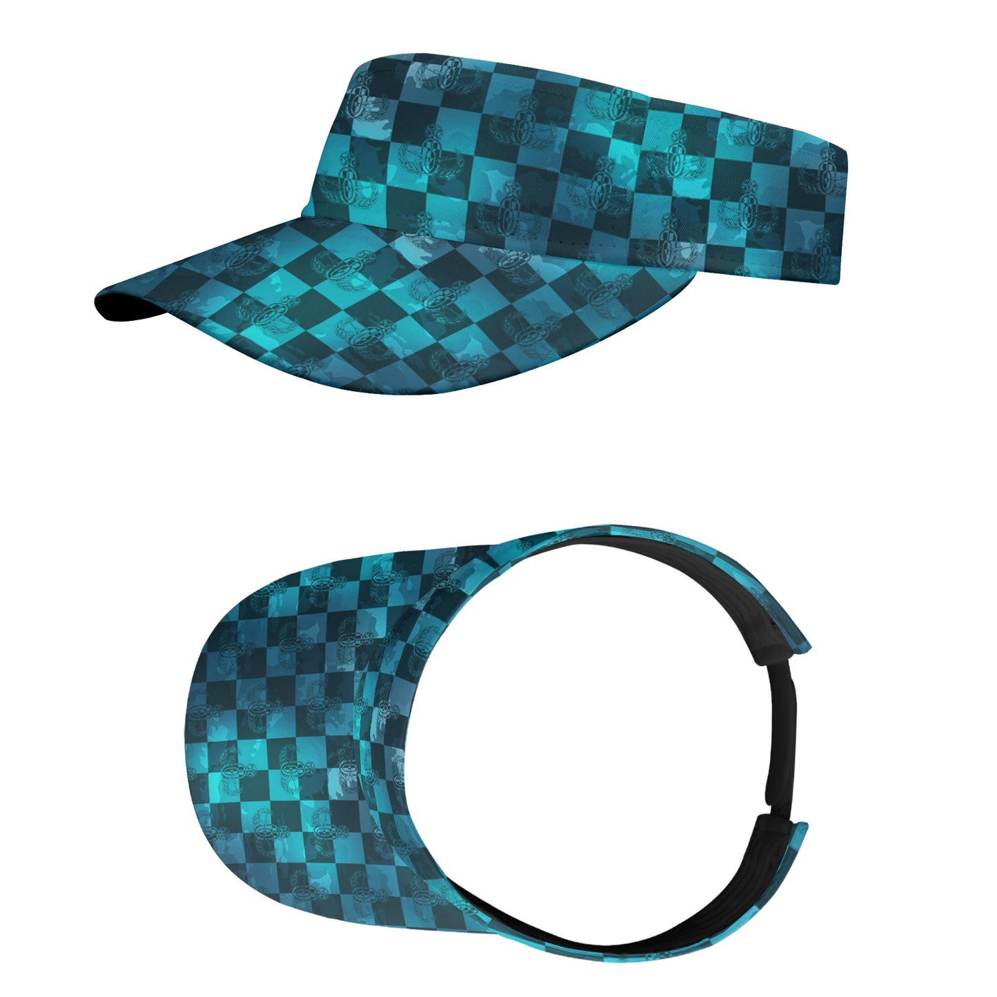 Sports Visor - "EOD Buffoulage Checkered Flag" (Teal)