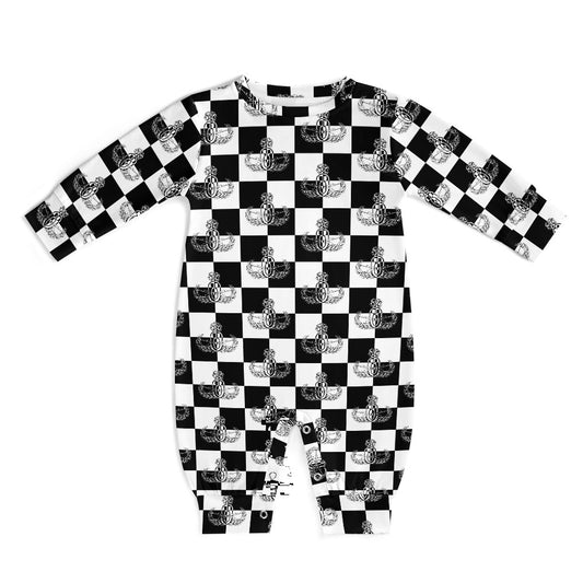 Baby Romper - "EOD Checkered Flag"
