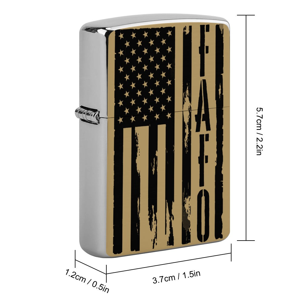 Lighter Casing - "FAFO Vertical American Flag" (Desert)