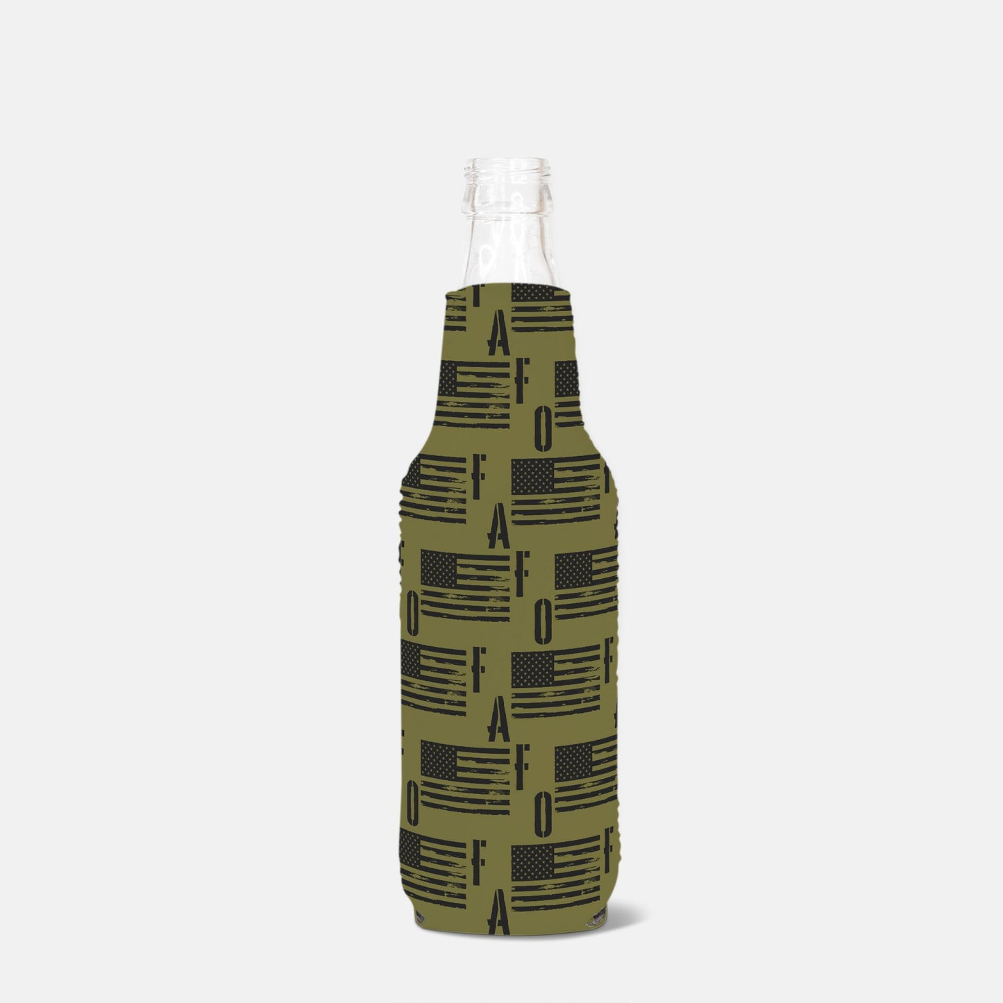 Print On Demand - Bottle Wrap - "FAFO American Flag" (Olive)