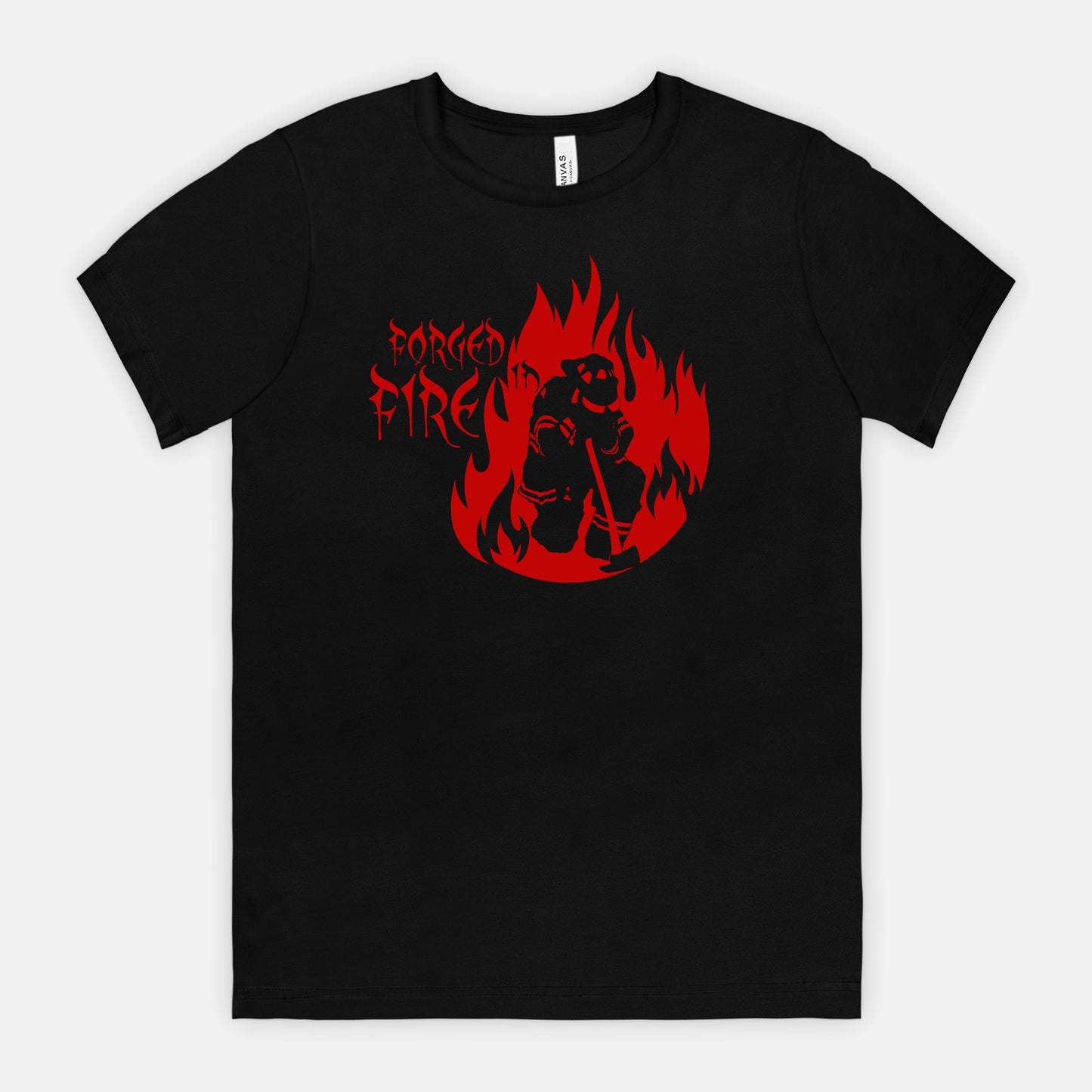 Soft T-shirt - "Forged in Fire" (Red)