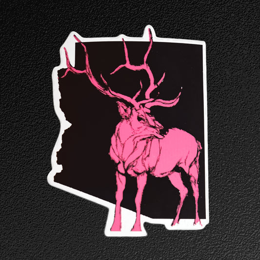 "AZ Pink Elk" Vinyl Sticker/Decal