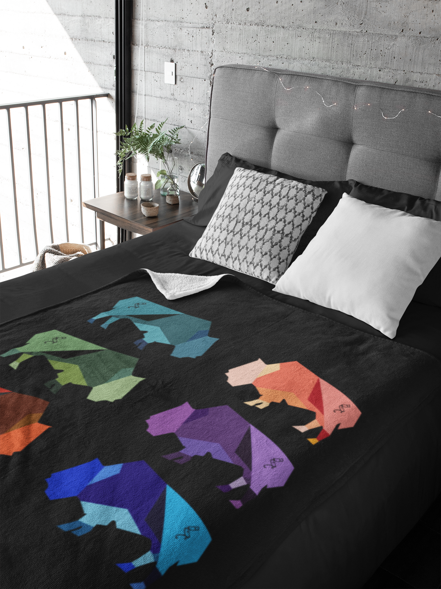 Pre-Order Abstract Bison Herd Blanket