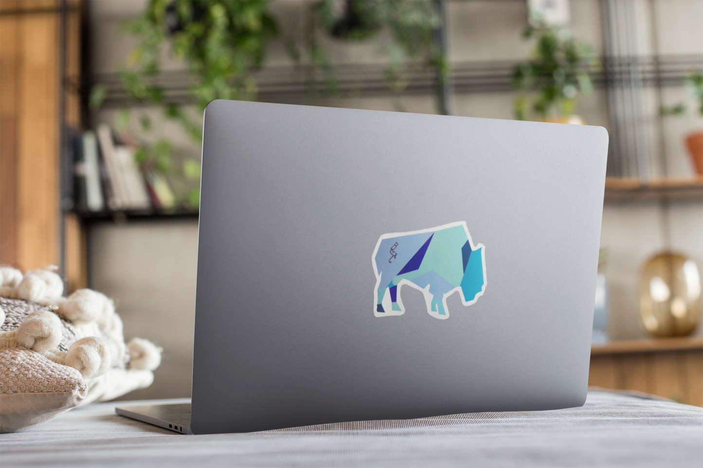 "Abstract Bison (Glacier)" Vinyl Sticker/Decal