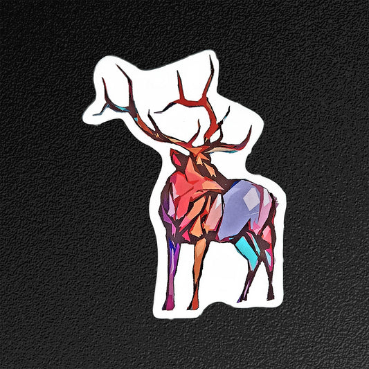 Abstract Elk Vinyl Sticker/Decal