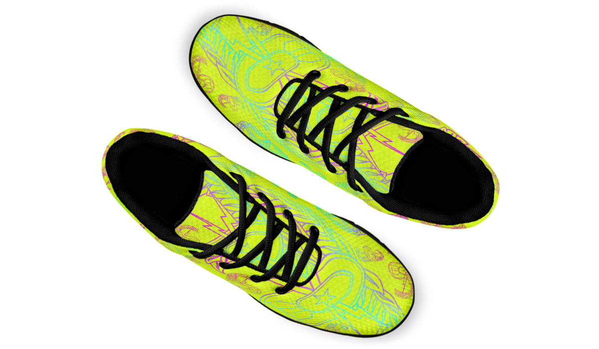 Print On Demand - Sneakers - "EOD Mixed Badges" (Multicolor on Yellow)