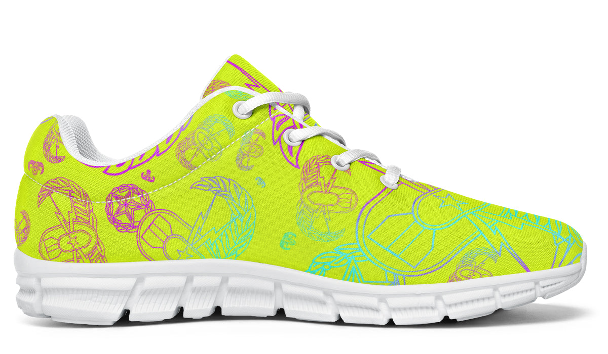 Print On Demand - Sneakers - "EOD Mixed Badges" (Multicolor on Yellow)