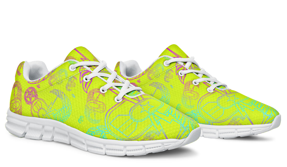 Print On Demand - Sneakers - "EOD Mixed Badges" (Multicolor on Yellow)