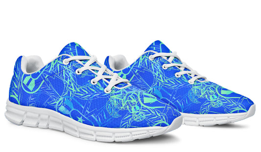 Print On Demand - Sneakers - "It's 5 o'clock Somewhere" (Green on Blue)