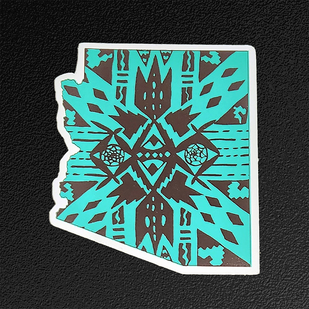 Aztec AZ Turquoise Vinyl Sticker/Decal