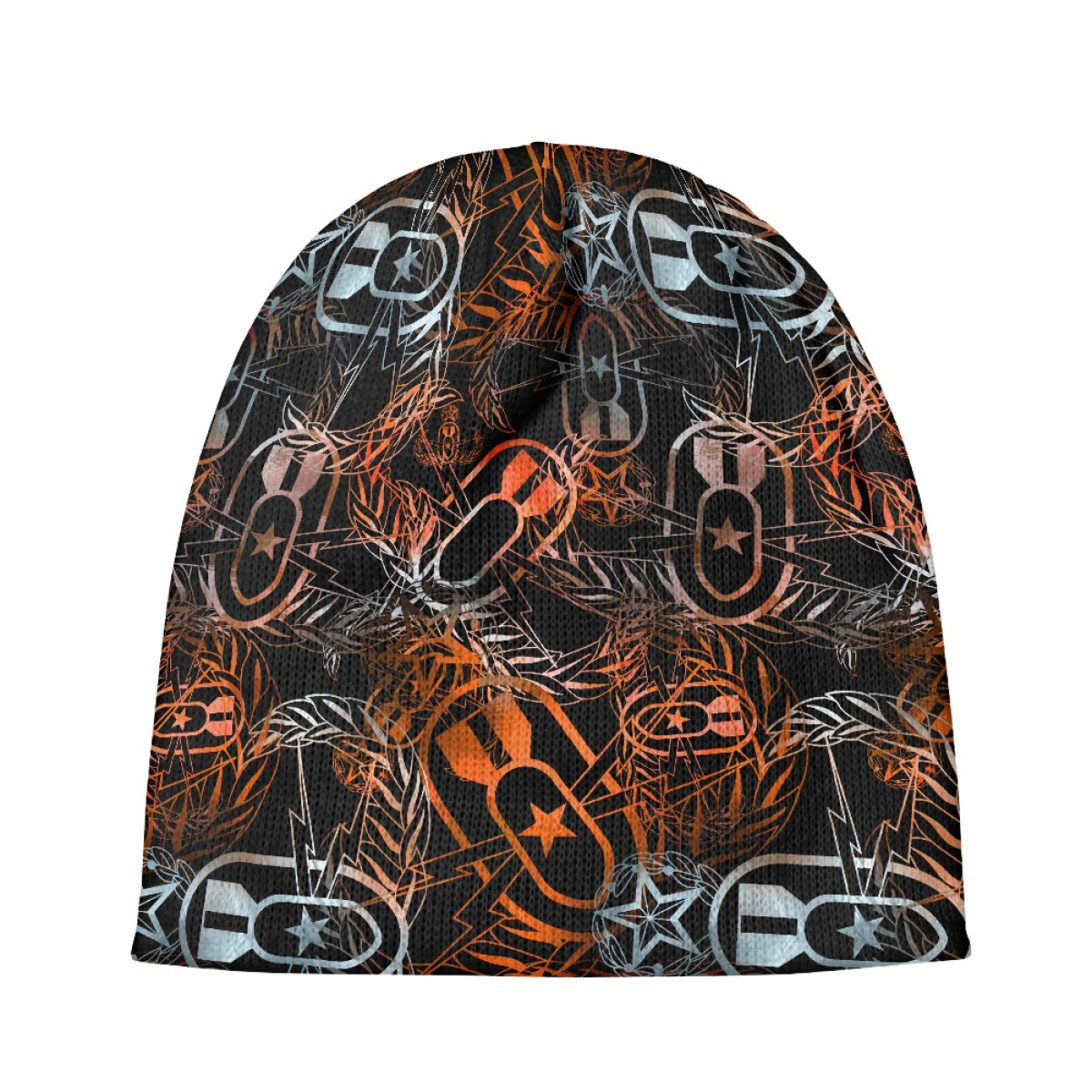 Beanie - "It's 5 o'clock Somewhere" (Orange on Black)