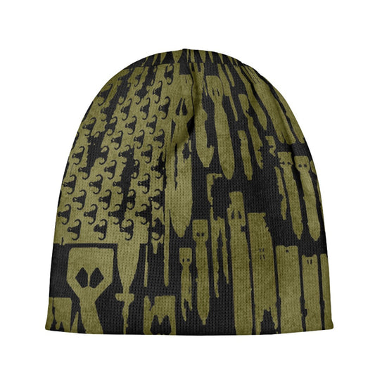 Beanie - "EOD Bomb Flag" (OD Green on Black)