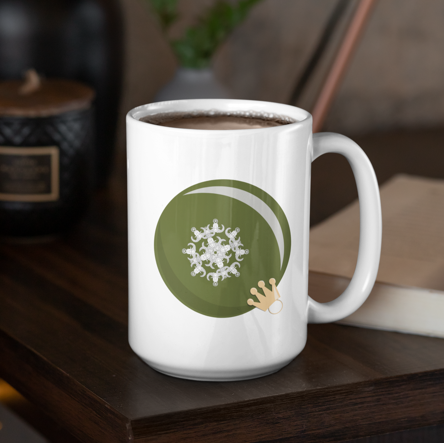 "Green HolEODay Snowflake Ornament" Mug