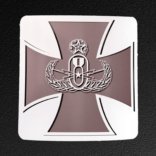 Vinyl Sticker/Decal - "EODMC Iron Cross Logo"