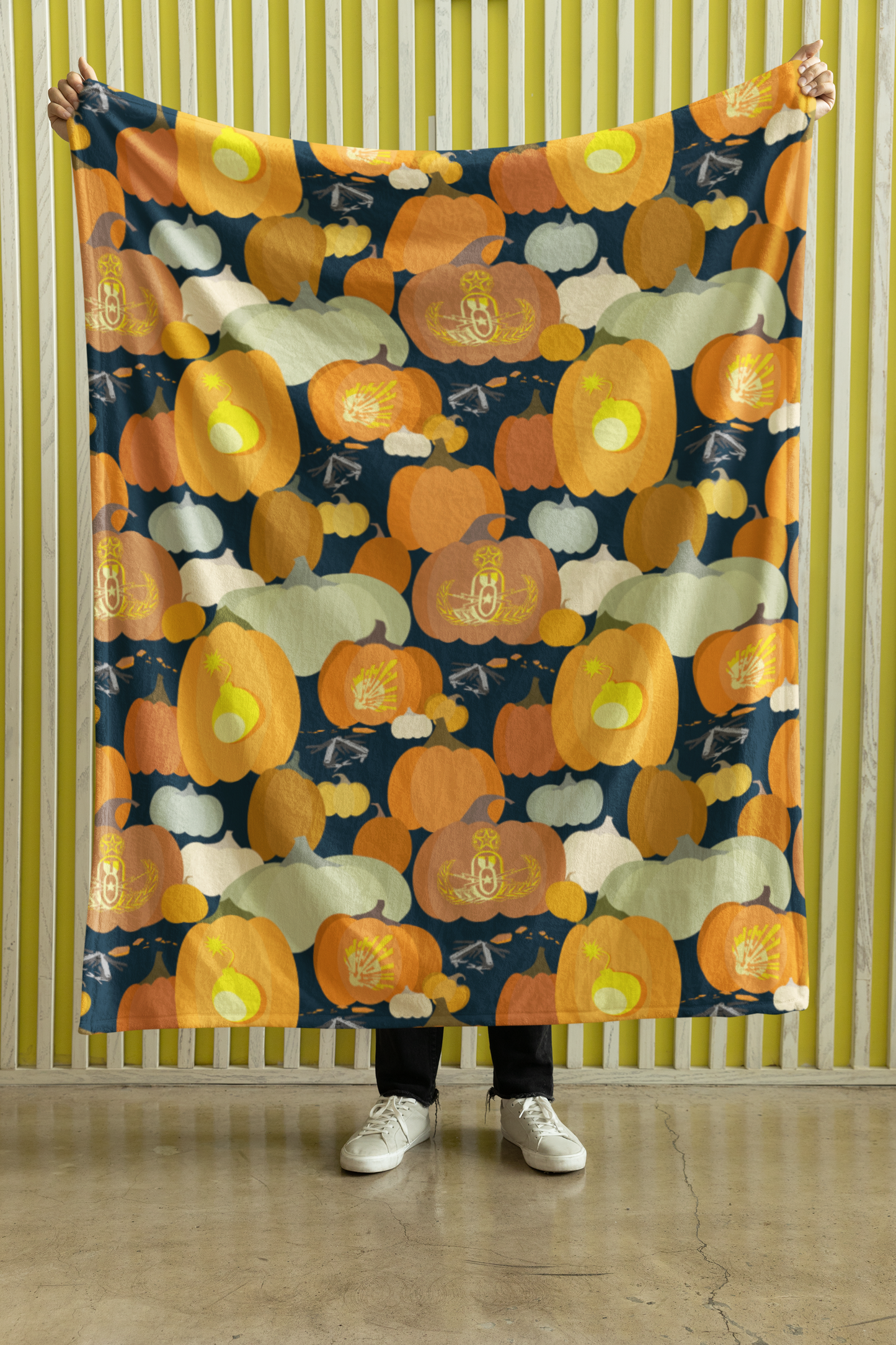 "EOD Pumpkins" Plush Throw Blanket