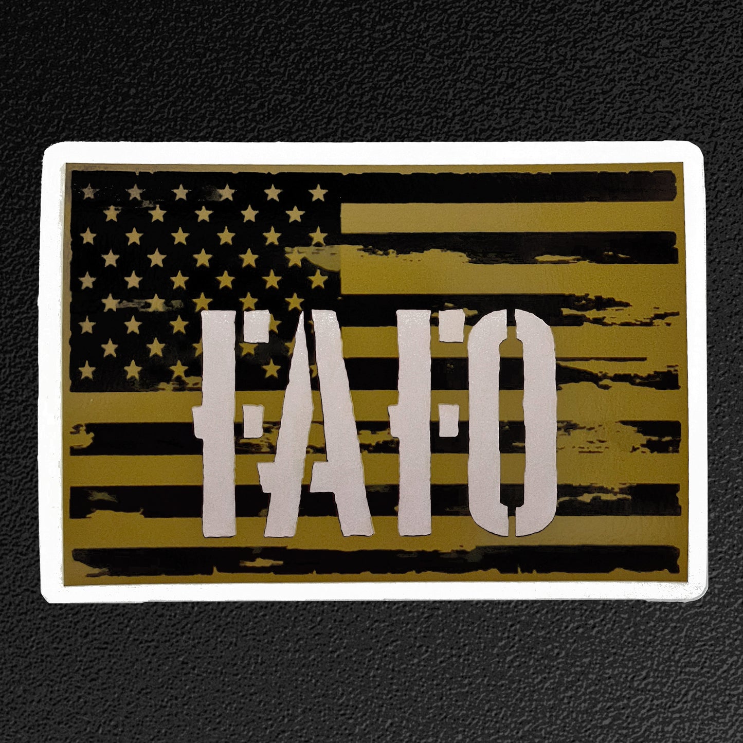 Vinyl Sticker/Decal - "FAFO American Flag" (Olive Green)