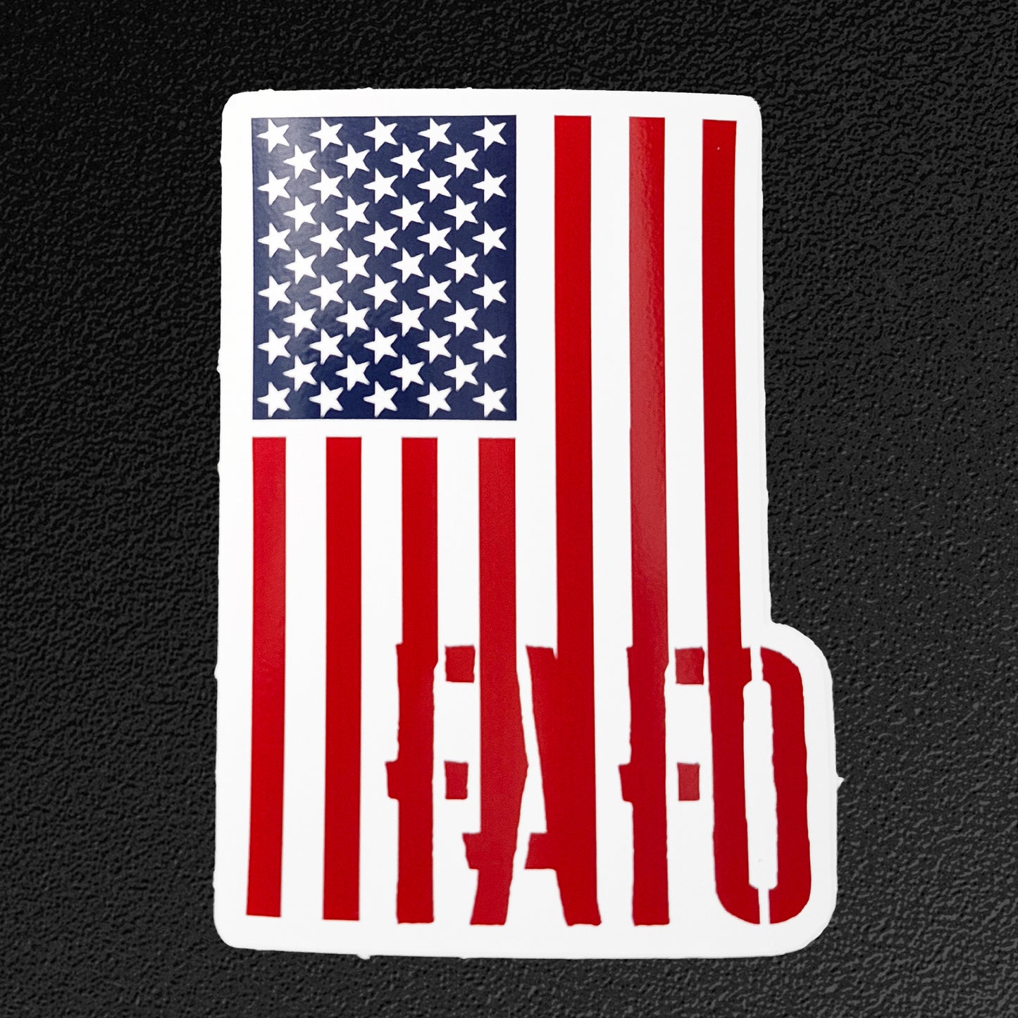 Vinyl Sticker/Decal - "FAFO American Flag" (Vertical RWB)