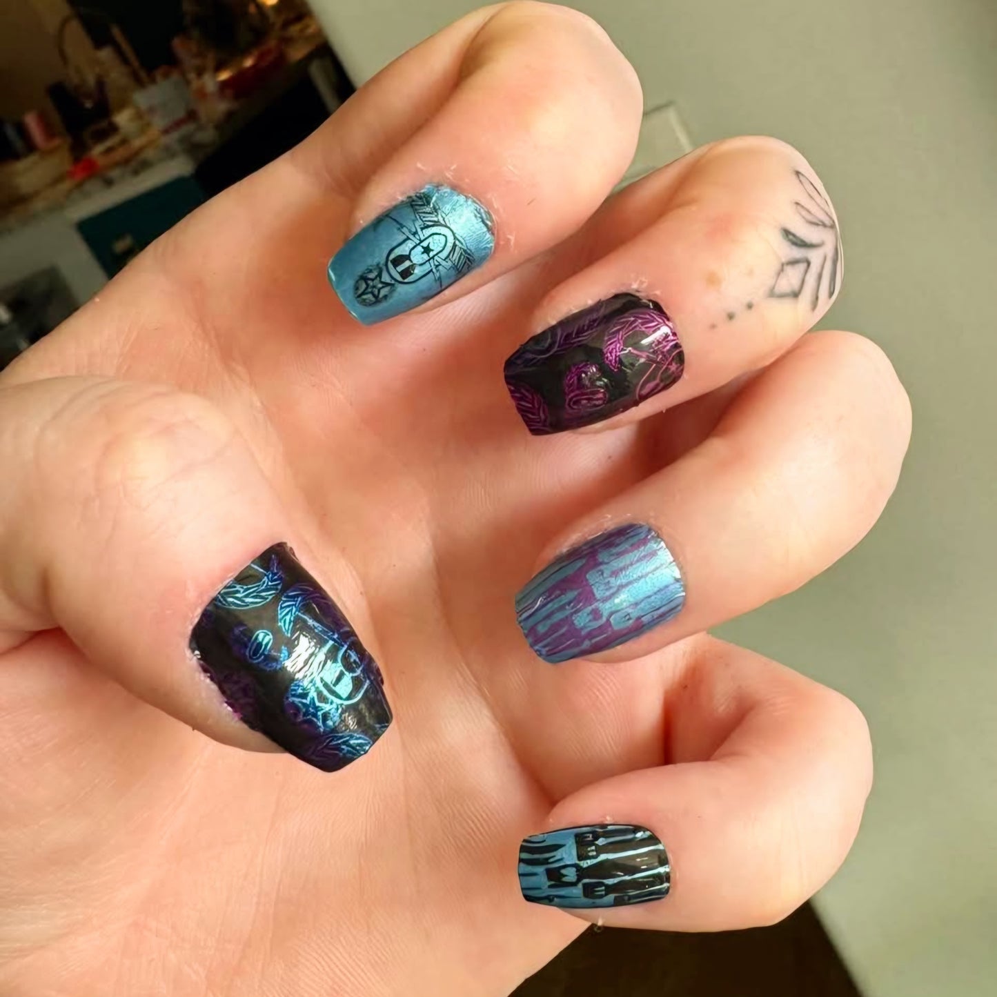 "EOD Ombre" Nail Art Strips (Purples & Blues)