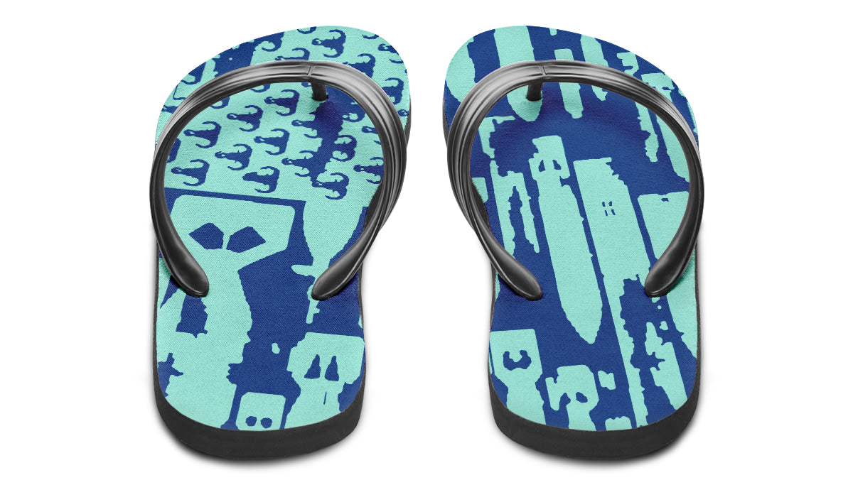 Flip Flops - "EOD Bomb Flag" (Blues)