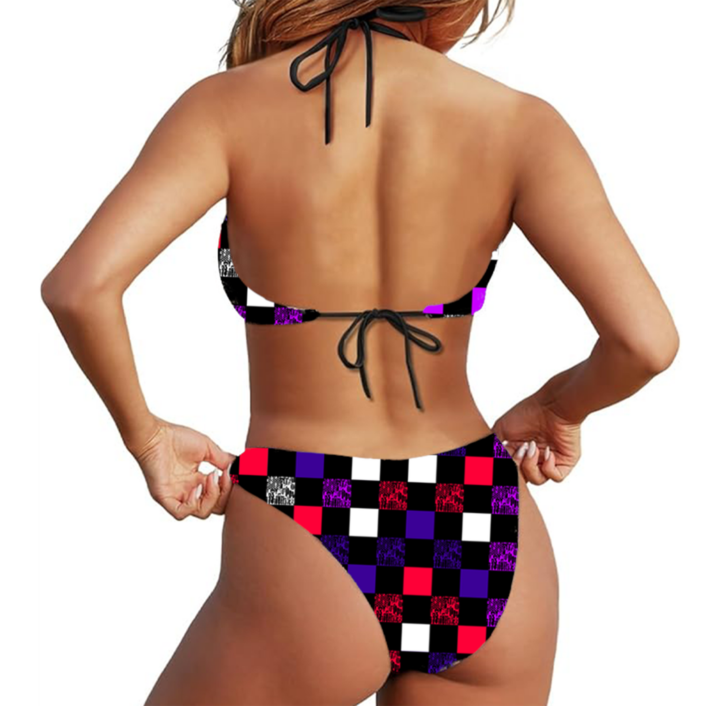 Women's High Neck Bikini - "EOD Bomb Flag Blocks"