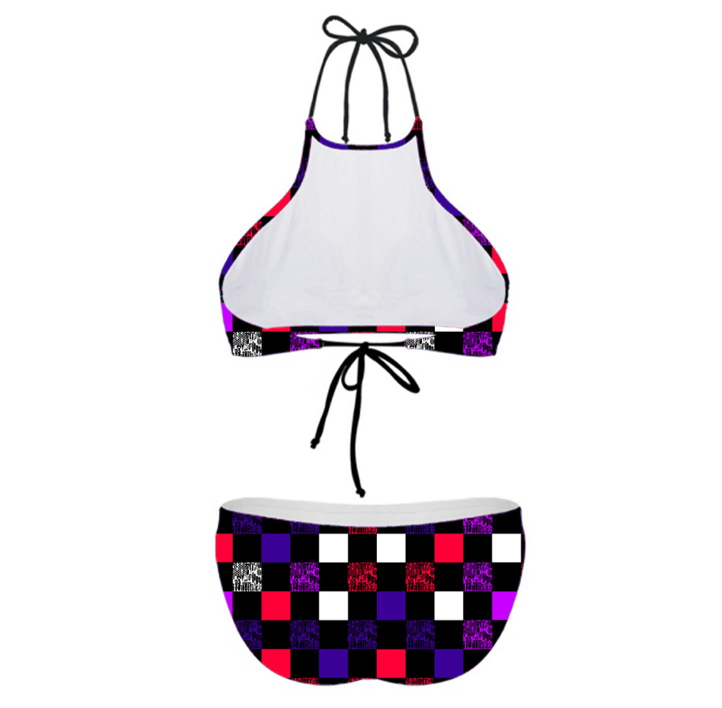 Women's High Neck Bikini - "EOD Bomb Flag Blocks"