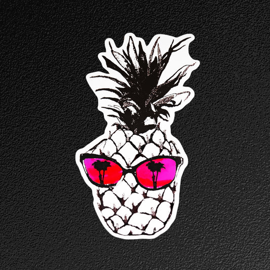 "Hot Pineapple in Pink" Vinyl Sticker/Decal